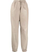 JOSEPH pantalon Viscount en cuir - Gris - thumbnail