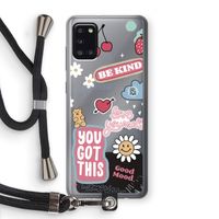 Positivity: Samsung Galaxy A31 Transparant Hoesje met koord