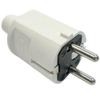 Enzo randaarde stekker | met tule | wit - 6141204