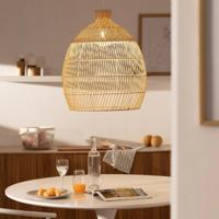 Hanglamp modern rotan bruin &apos;Futan&apos; gevlochten modern e27 fitting 50 cm
