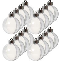 16x Transparante DIY kerstballen 6 cm