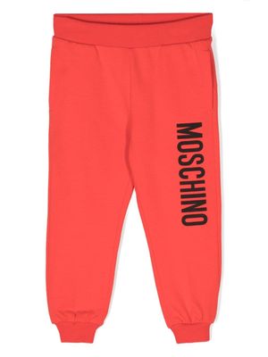 Moschino Kids pantalon de jogging à logo imprimé - Rouge