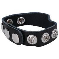 Doc Johnson De Leather 5 Snap - Leather Cockring