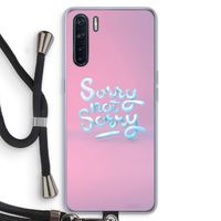 Sorry not sorry: Oppo A91 Transparant Hoesje met koord