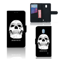 Telefoonhoesje met Naam Nokia 1 Plus Skull Eyes