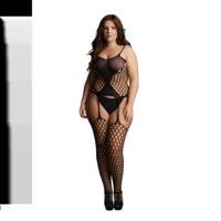 Le Désir by Shots Fence Net Suspender Bodystocking - Plus Size - thumbnail