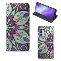 OPPO Find X3 Lite Smart Cover Purple Flower - thumbnail