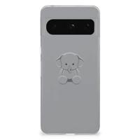 Google Pixel 8 Pro Telefoonhoesje met Naam Grijs Baby Olifant