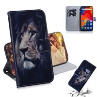 Leeuw patroon gekleurde tekening horizontale Flip lederen case voor Xiaomi Redmi opmerking 6/Redmi opmerking 6 Pro met houder & card slots & portemon