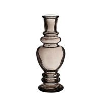 Bloemenvaas Venice - kleine stelen/boeketten - gekleurd glas - helder grijs smoke - D5,7 x H15 cm