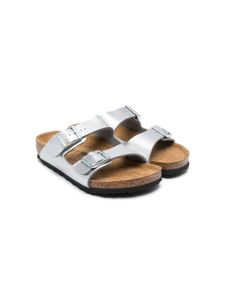 Birkenstock Kids sandales Arizona à design métallisé - Gris