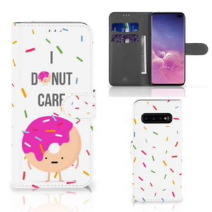 Samsung Galaxy S10 Plus Book Cover Donut Roze