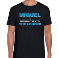 Miquel Voornaam cadeau - The man, The myth the legend - zwart - voor heren - verjaardag