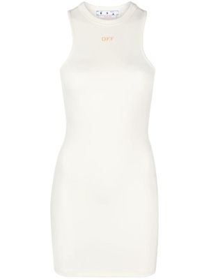 Off-White robe courte Sleek Rowing à logo imprimé - Blanc