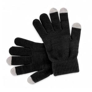 Touchscreen smartphone handschoenen - zwart - volwassenen/kinderen - acryl - one size S/M