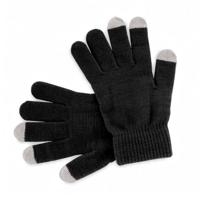Touchscreen smartphone handschoenen - zwart - volwassenen/kinderen - acryl - one size S/M Touchscreen smartphone handschoenen - zwart - volwassenen/kinderen - acryl - one size S/M