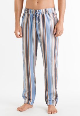 Hanro Heren Sleep & Lounge Night & Day lange broek blauw streep 075436