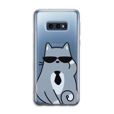 Cool cat: Samsung Galaxy S10e Transparant Hoesje