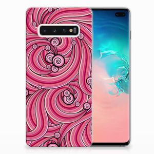 Samsung Galaxy S10 Plus Hoesje maken Swirl Pink