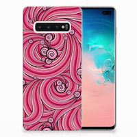 Samsung Galaxy S10 Plus Hoesje maken Swirl Pink - thumbnail