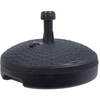 Parasolvoet Rattan look - rond - antraciet grijs - D45 cm - 20 liter - kunststof - vulbaar