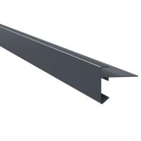 Aluminium Daktrim Antracietgrijs, RAL7016 45 x 45 x 2500mm STRUCTUURLAK