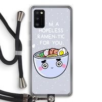 I'm A Hopeless Ramen-Tic For You: Samsung Galaxy A41 Transparant Hoesje met koord