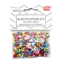 Stern Fabric Letterkralen - 160x - gekleurd - 6 mm - kunststof - alfabet knutselkralen   - - thumbnail