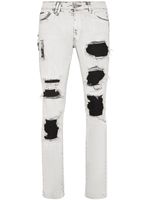 Philipp Plein jean skinny à effet délavé - Blanc