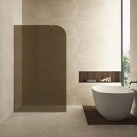 Inloopdouche Wiesbaden Curvea 120x200 cm 8 mm Nano Vintage Brons Glas