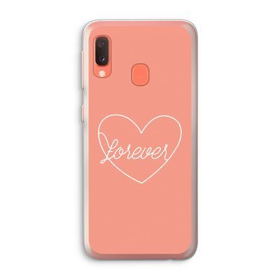 Forever heart: Samsung Galaxy A20e Transparant Hoesje