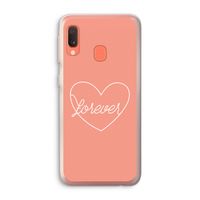 Forever heart: Samsung Galaxy A20e Transparant Hoesje