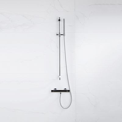 Fortifura Calvi douchekraan met glijstangset met staafhanddouche, metalen doucheslang chroom SW767487/SW496810/SW767373/SW377816
