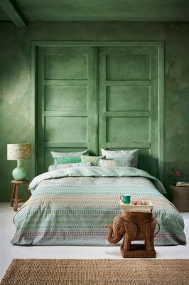 Pip Studio Pip Studio Dekbedovertrek Ashanti - Groen 200x200/220 cm