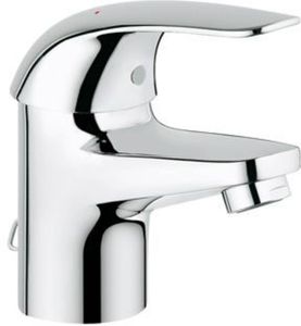 Grohe Euroeco wastafelkraan met ketting Chroom