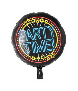 Neon folie ballon party time