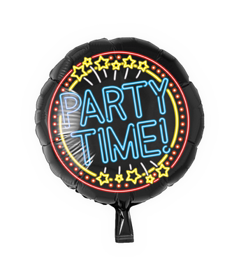 Neon folie ballon party time