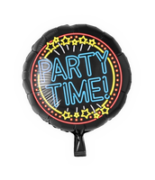 Neon folie ballon party time