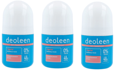 Deoleen Anti-transpirant Deodorant Roller Regular Multiverpakking