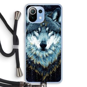 Darkness Wolf: Xiaomi Mi 11 Lite Transparant Hoesje met koord