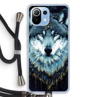 Darkness Wolf: Xiaomi Mi 11 Lite Transparant Hoesje met koord