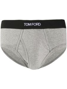 TOM FORD slip à bande logo - Gris