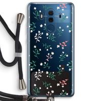 Small white flowers: Huawei Mate 10 Pro Transparant Hoesje met koord
