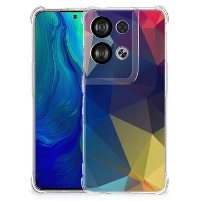 OPPO Reno8 Shockproof Case Polygon Dark OPPO Reno8 Shockproof Case Polygon Dark