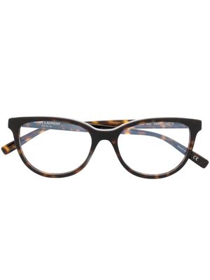 Saint Laurent Eyewear lunettes de vue SL504 à monture papillon - Marron