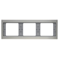 Berker K5 Afdekraam | 3-voudig | RVS - 66.023.24