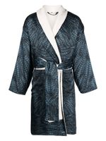 Roberto Cavalli peignoir à imprimé graphique - Bleu