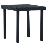 Tuintheetafel 40x40x40 cm poly rattan zwart - thumbnail