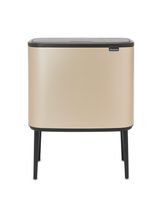 Brabantia bo touch bin 11+23 liter metallic gold
