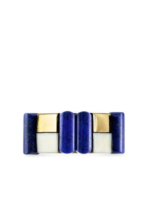 Pragnell Vintage bague Retro Frenchen or 18ct ornée de lapis Pragnell Vintage bague Retro Frenchen or 18ct ornée de lapis